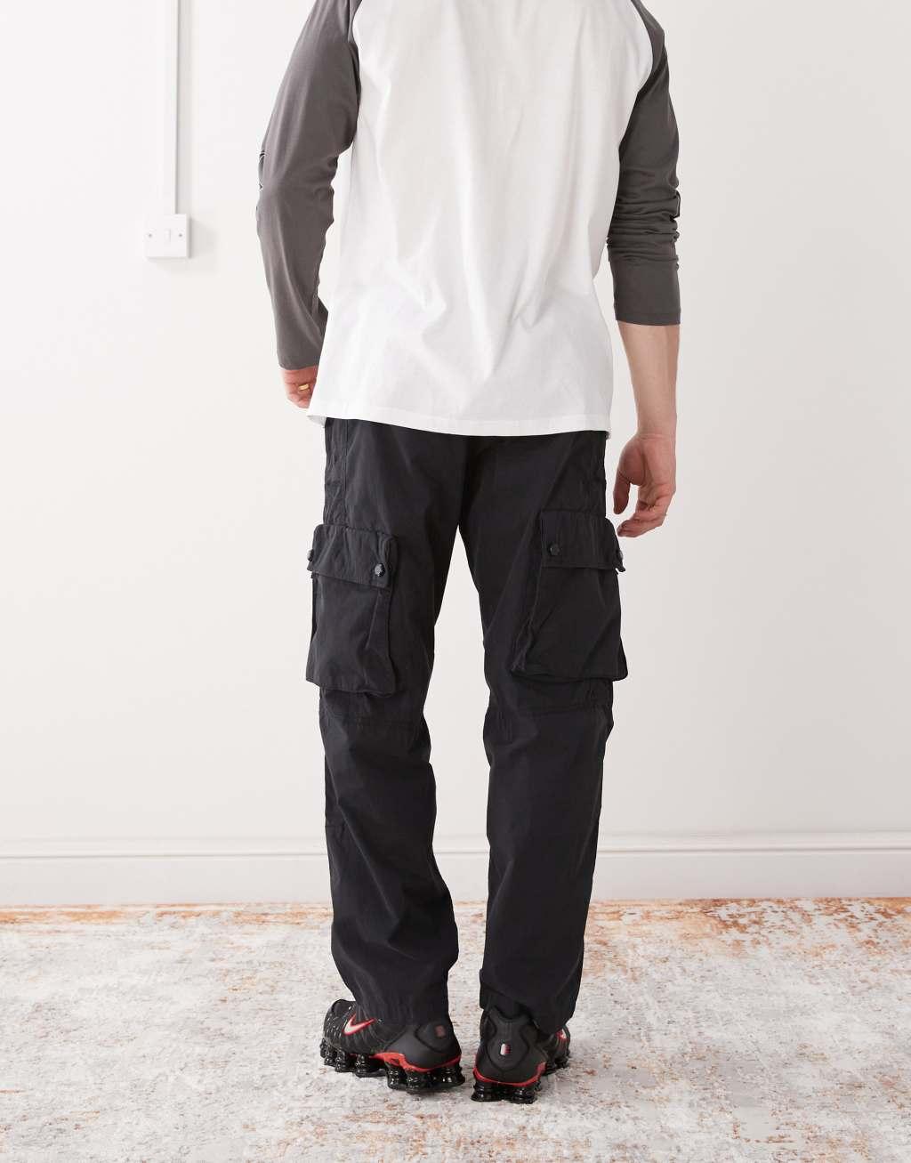 AAPE By A Bathing Ape cargo pants in black Product Image