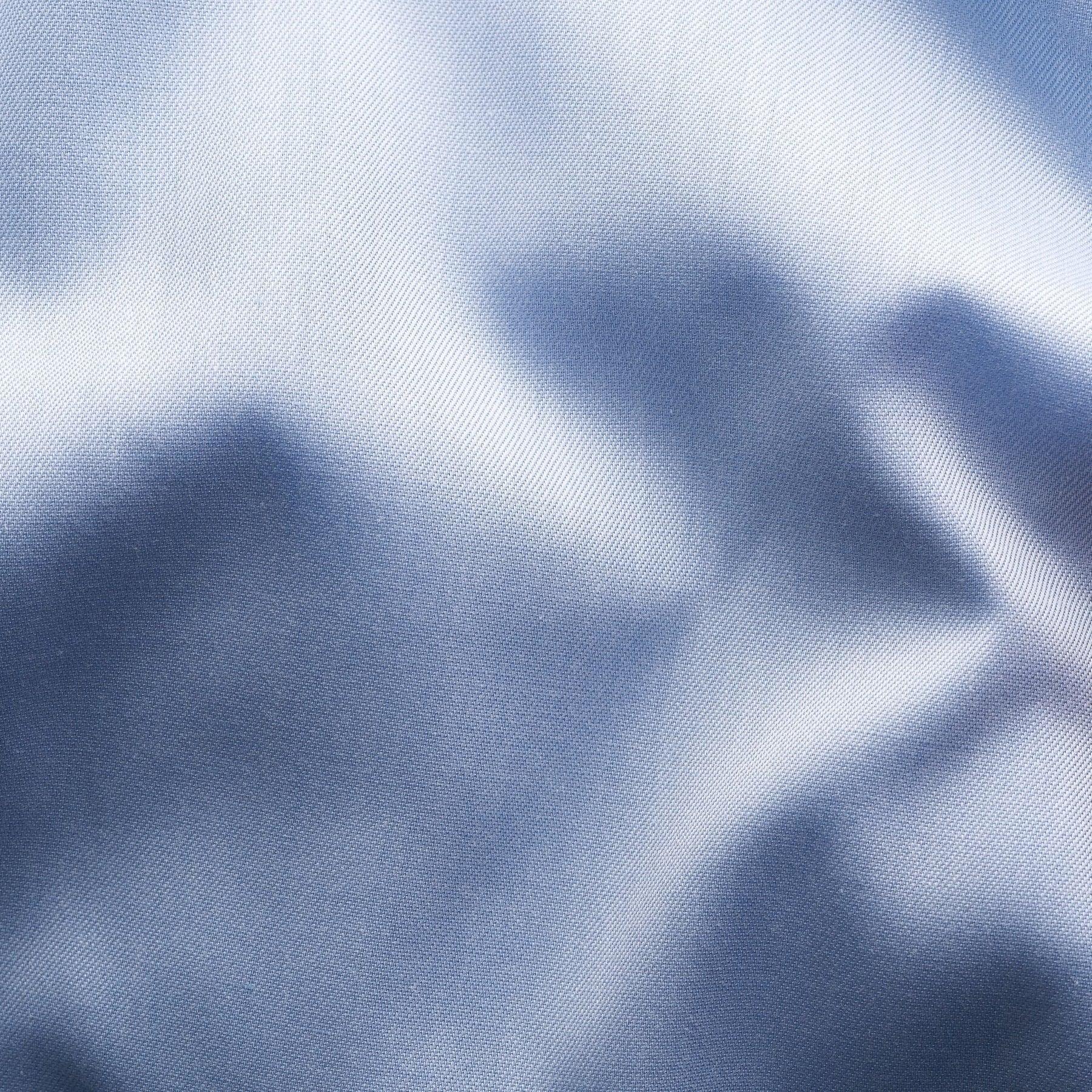 Eton Light Blue Micro Print Effect Signature Twill Slim-fit Shirt Product Image