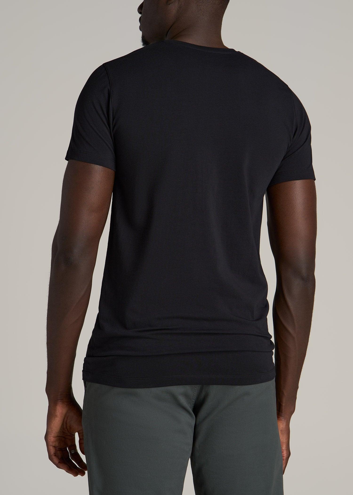The Essential MODERN-FIT Crewneck Tee for Tall Men in Black Male Product Image