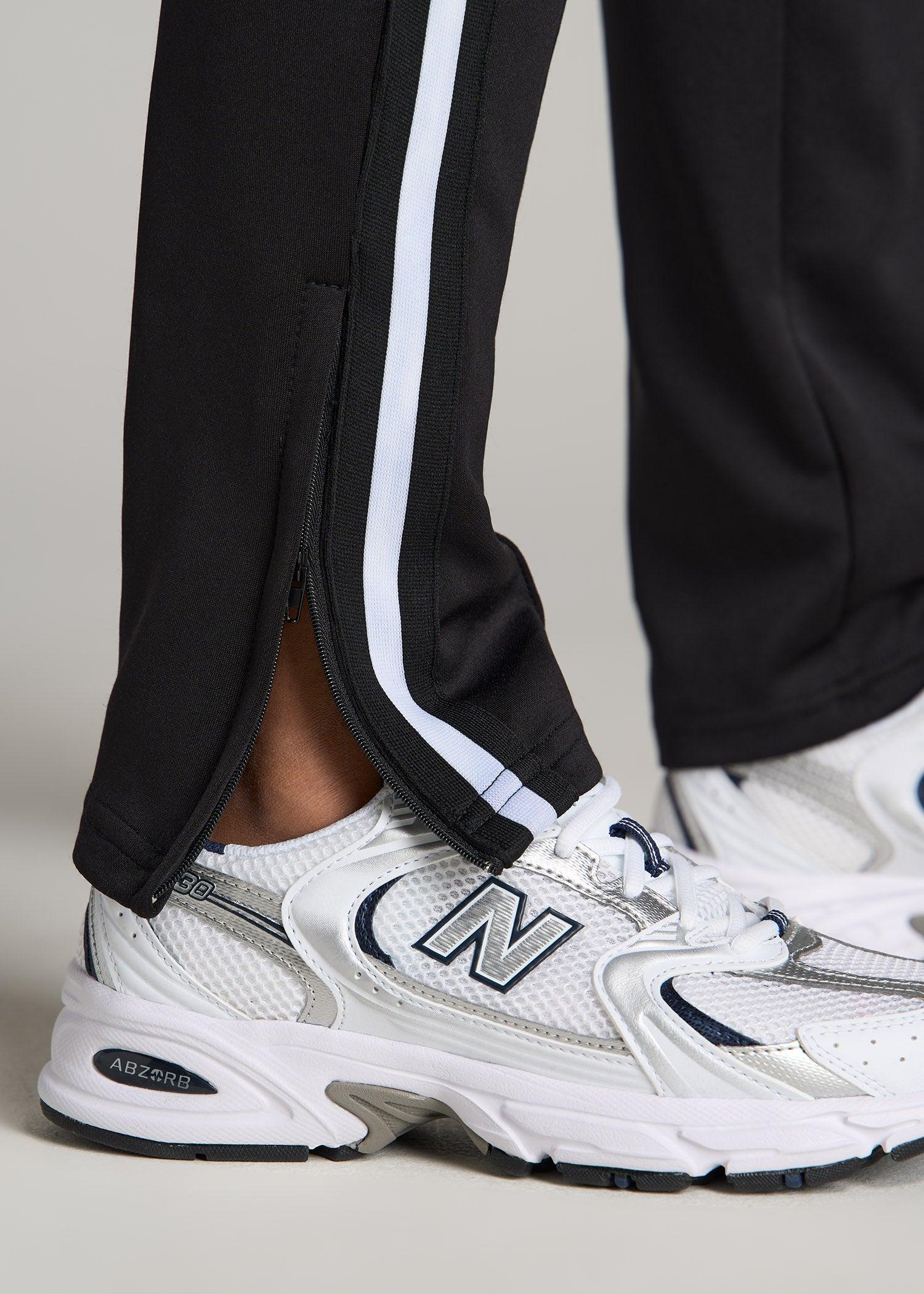 Women's Tall Athletic Stripe Pants in Black & White Product Image