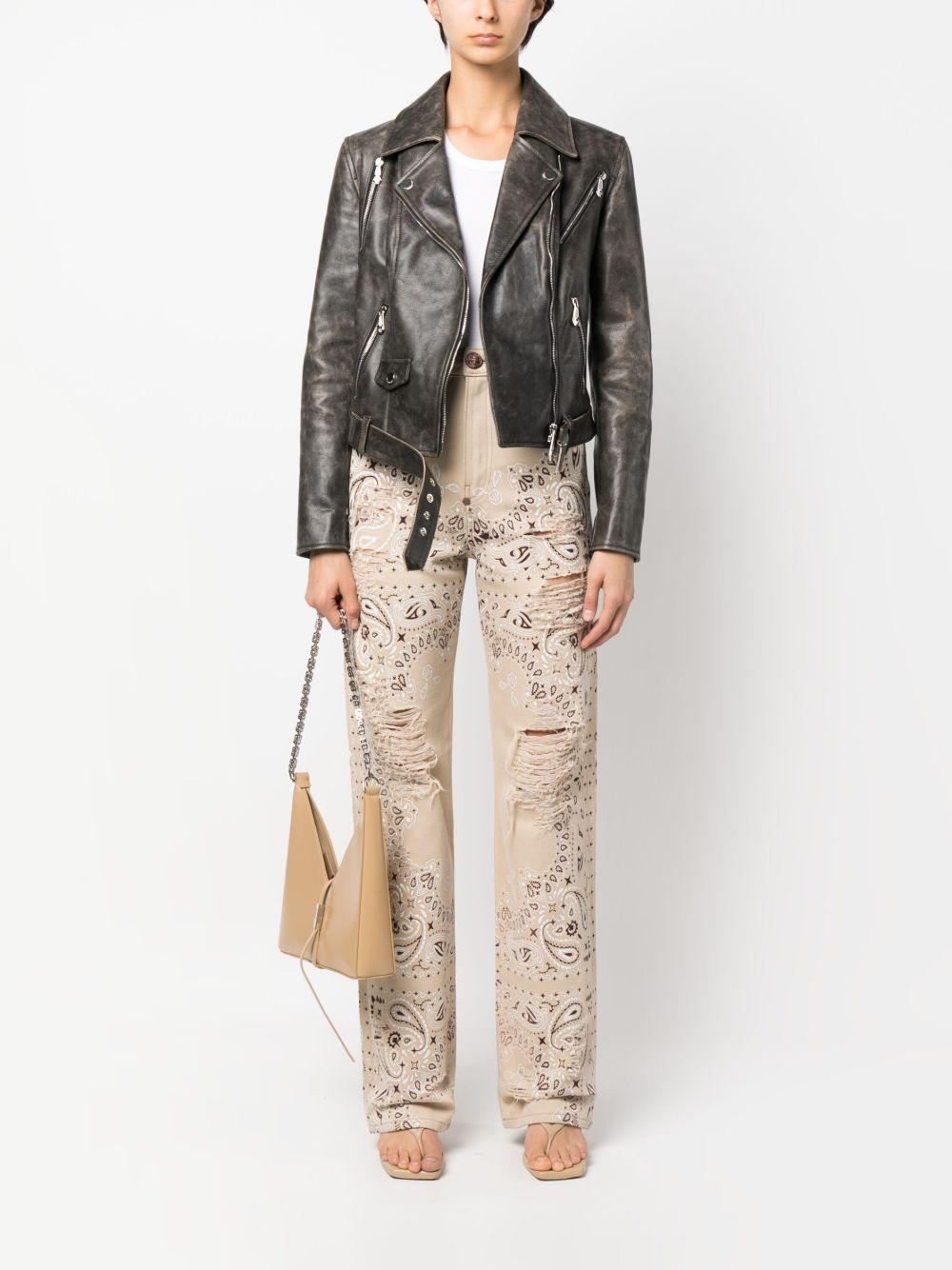 paisley-print cotton jeans Product Image