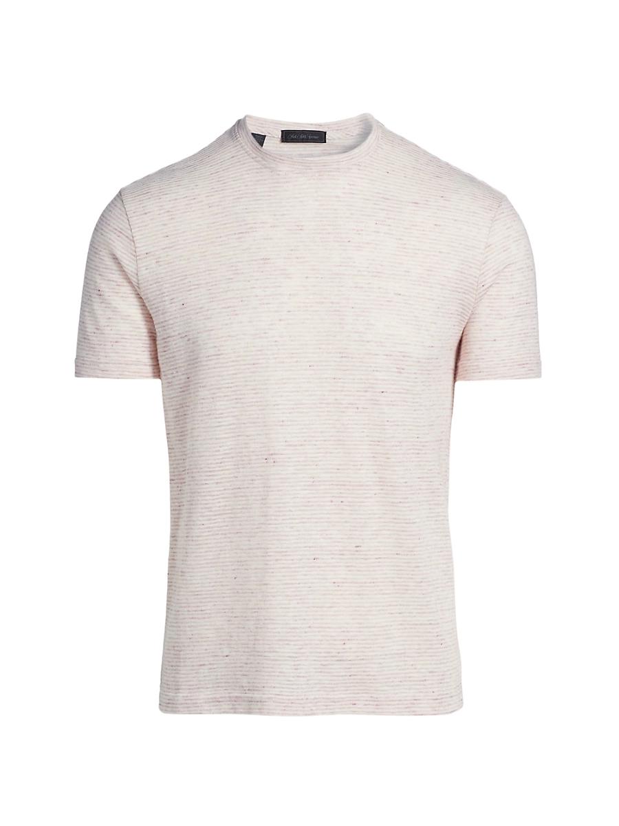 Mens Striped Linen-Cotton T-Shirt Product Image