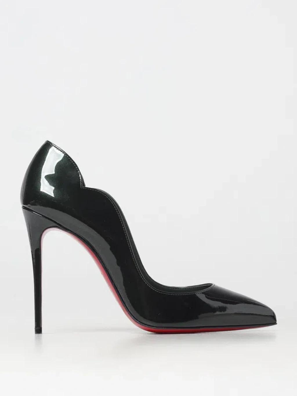 CHRISTIAN LOUBOUTIN Hot Chick Black Patent Leather Pumps Product Image