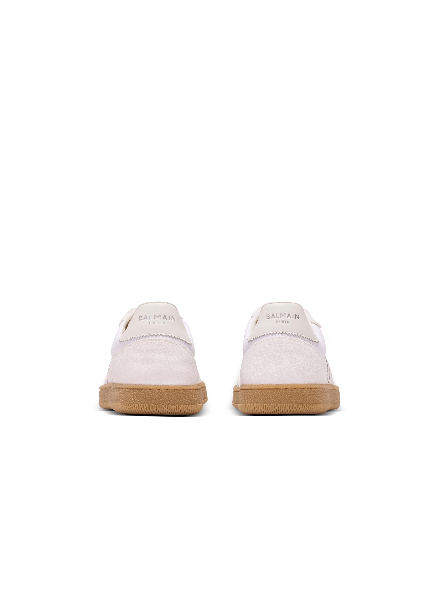 Leather and canvas Balmain Swan trainers Product Image