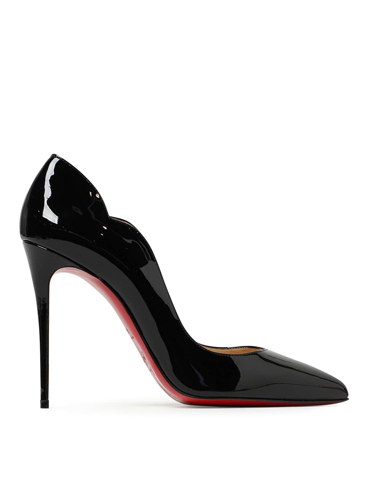 CHRISTIAN LOUBOUTIN Hot Chick Black Patent Leather Pumps Product Image