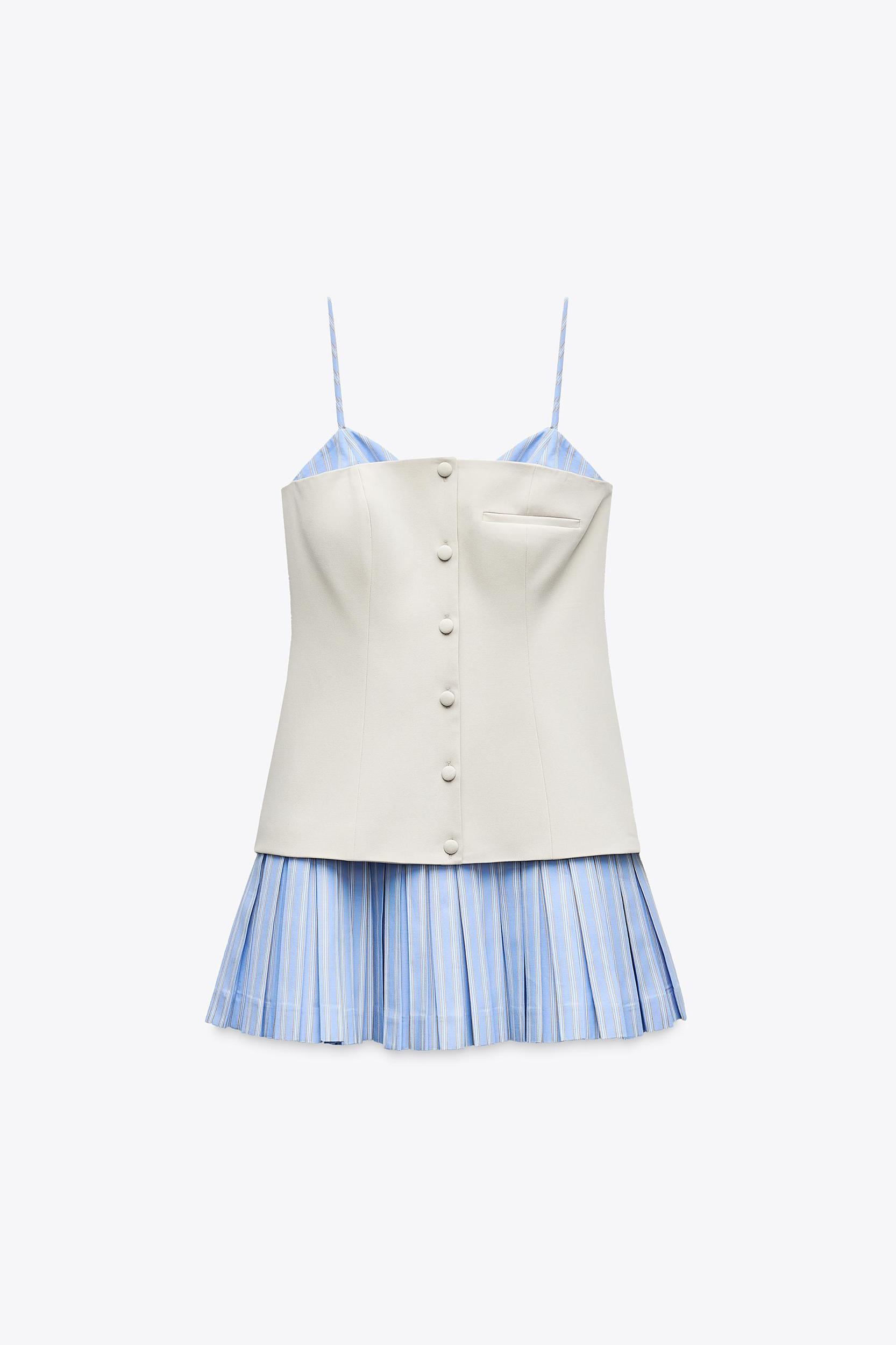 COMBINATION SHORT POPLIN DRESS Product Image