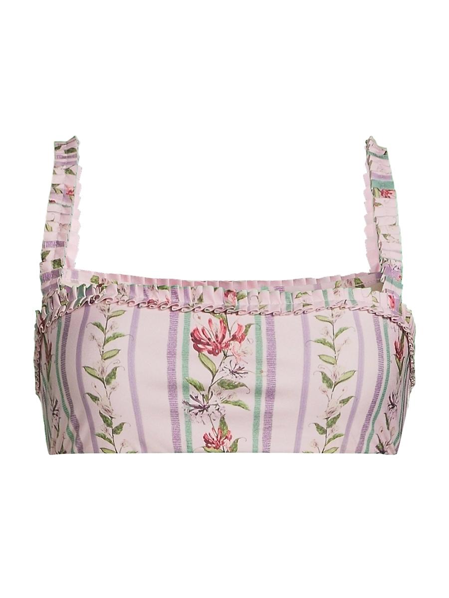 Womens Olmo Floral Stripe Bikini Top Product Image