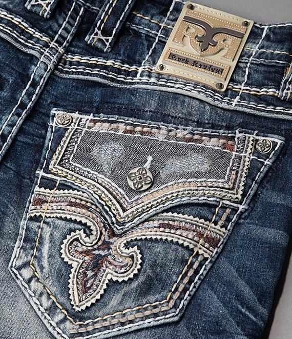 Rock Revival Jared Fleur-De-Lis-Pocketed Bootcut Jeans Product Image