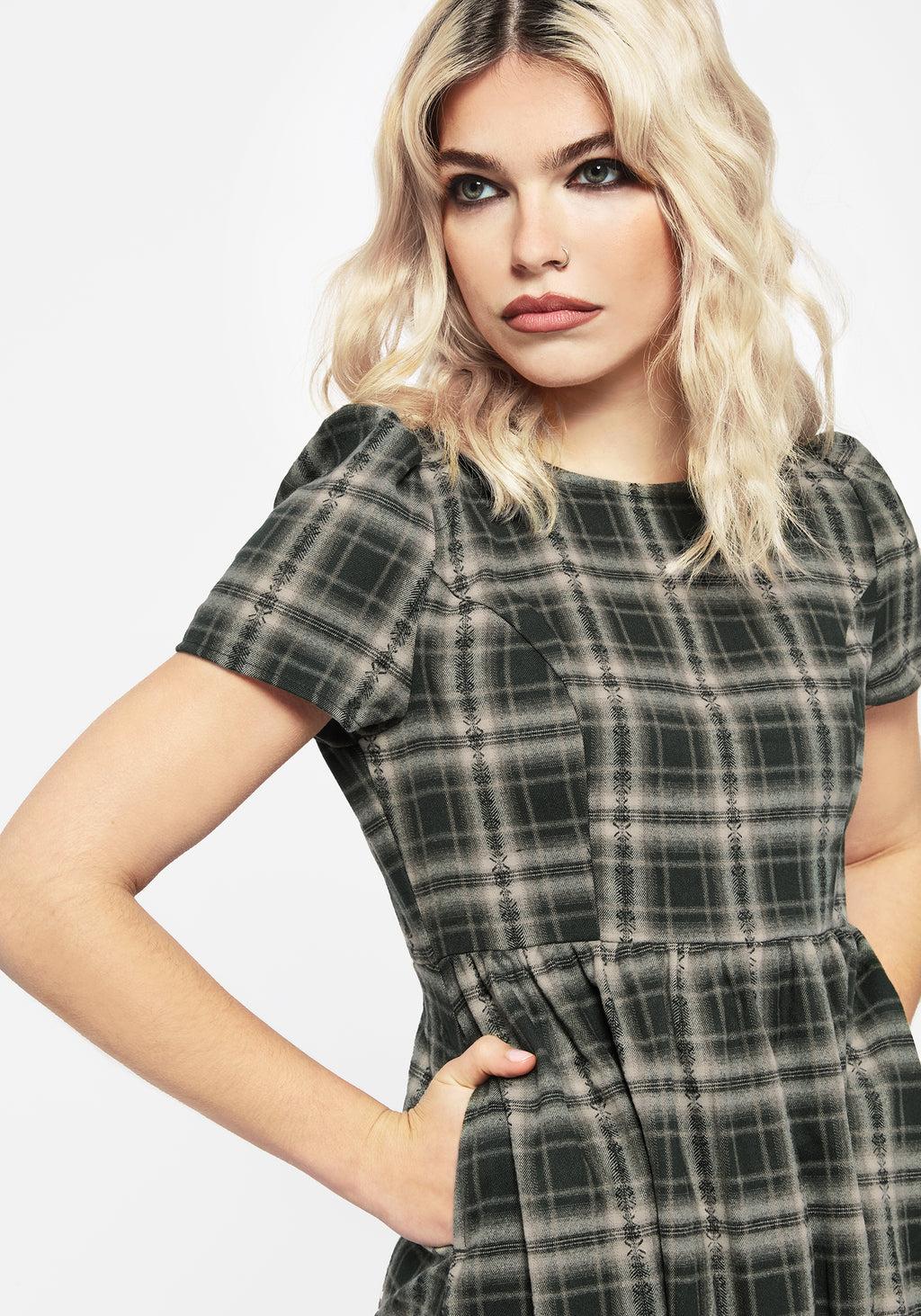 Tulisa Check Midi Dress Product Image