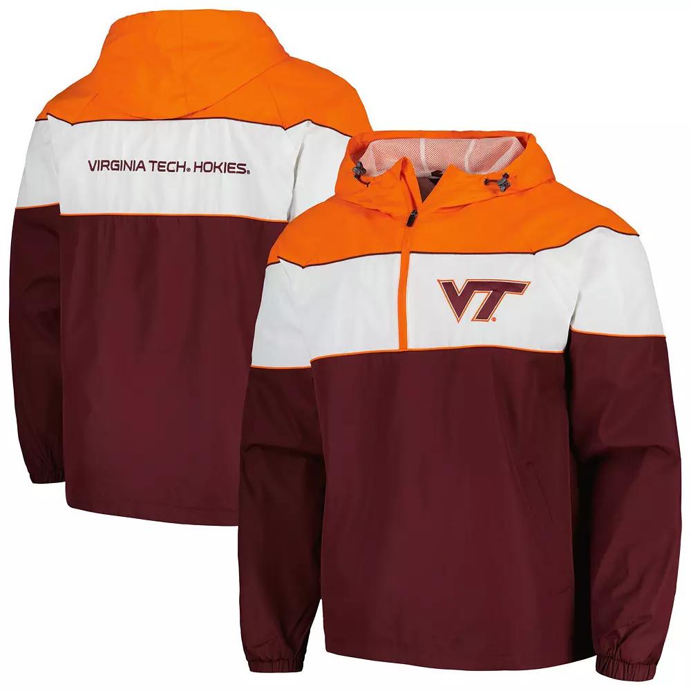 Men's G-III Sports by Carl Banks Maroon Virginia Tech Hokies Center Line Half-Zip Raglan Hoodie Jacket, Size: 2XL, Red Product Image