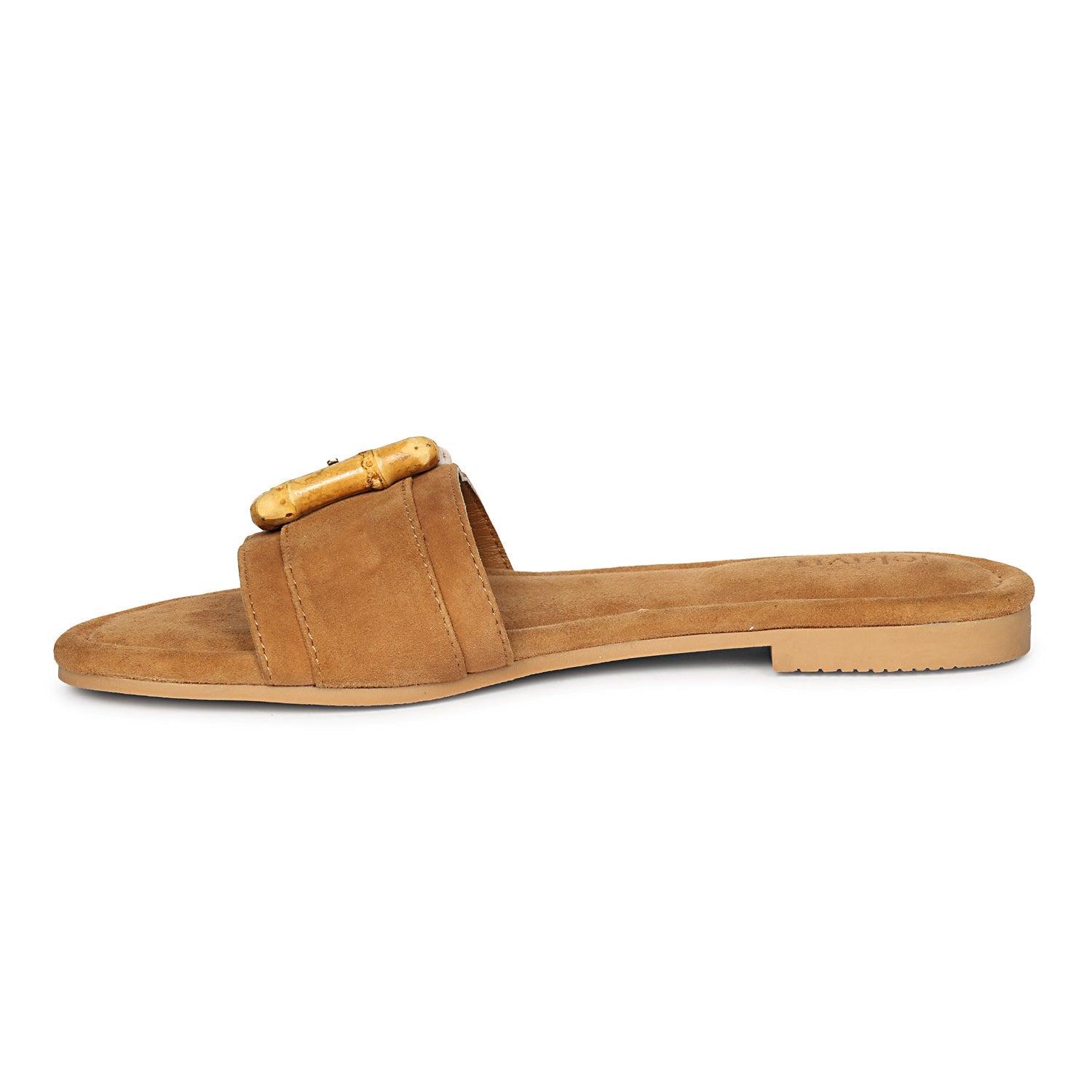 Amsterdam Suede - Cognac Sandals Product Image