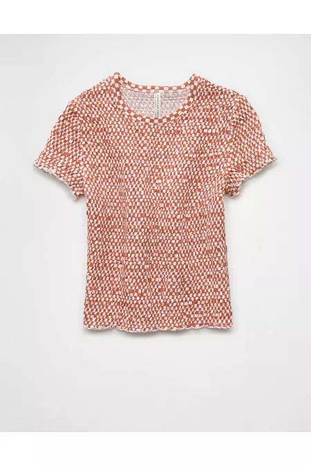 AE Smocked Hey Baby Tee Women's Product Image