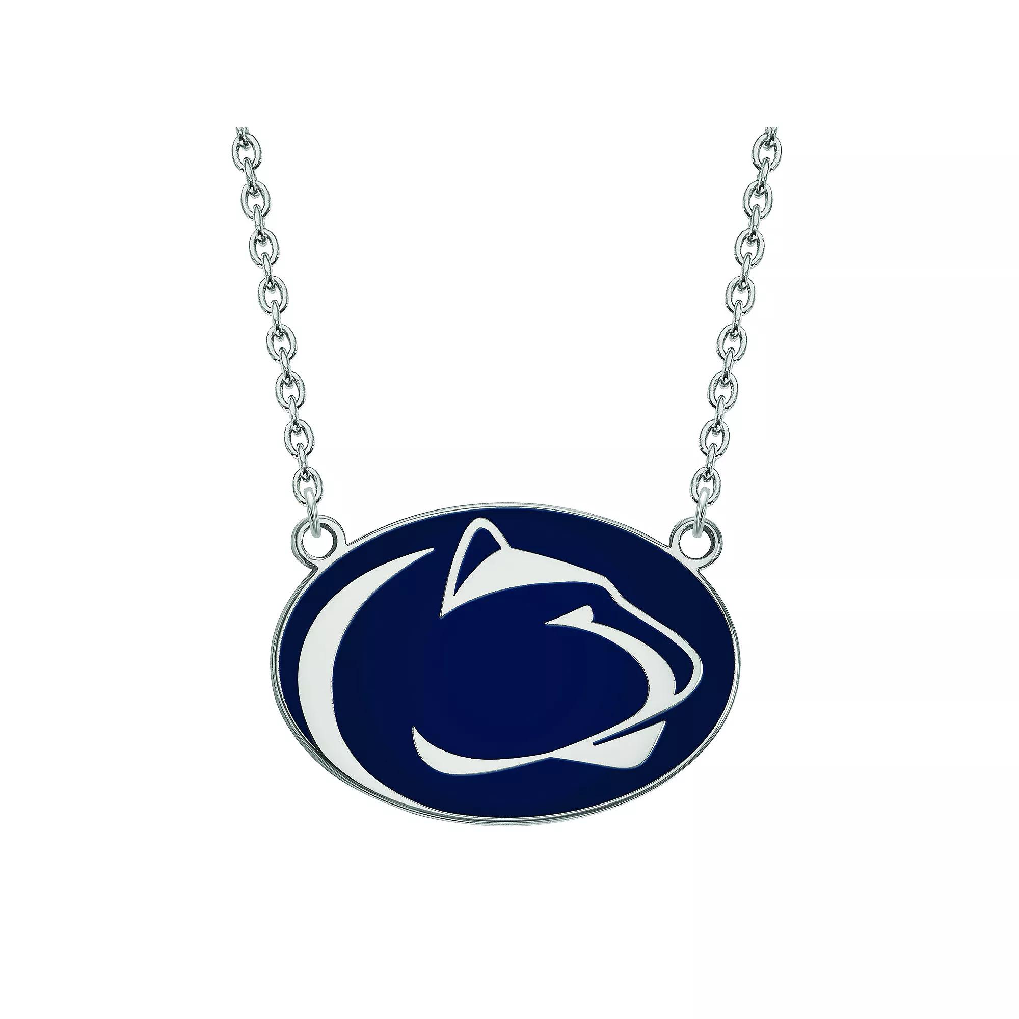 LogoArt Penn State Nittany Lions Sterling Silver Large Enamel Pendant, Women's, Size: 18 mm Product Image