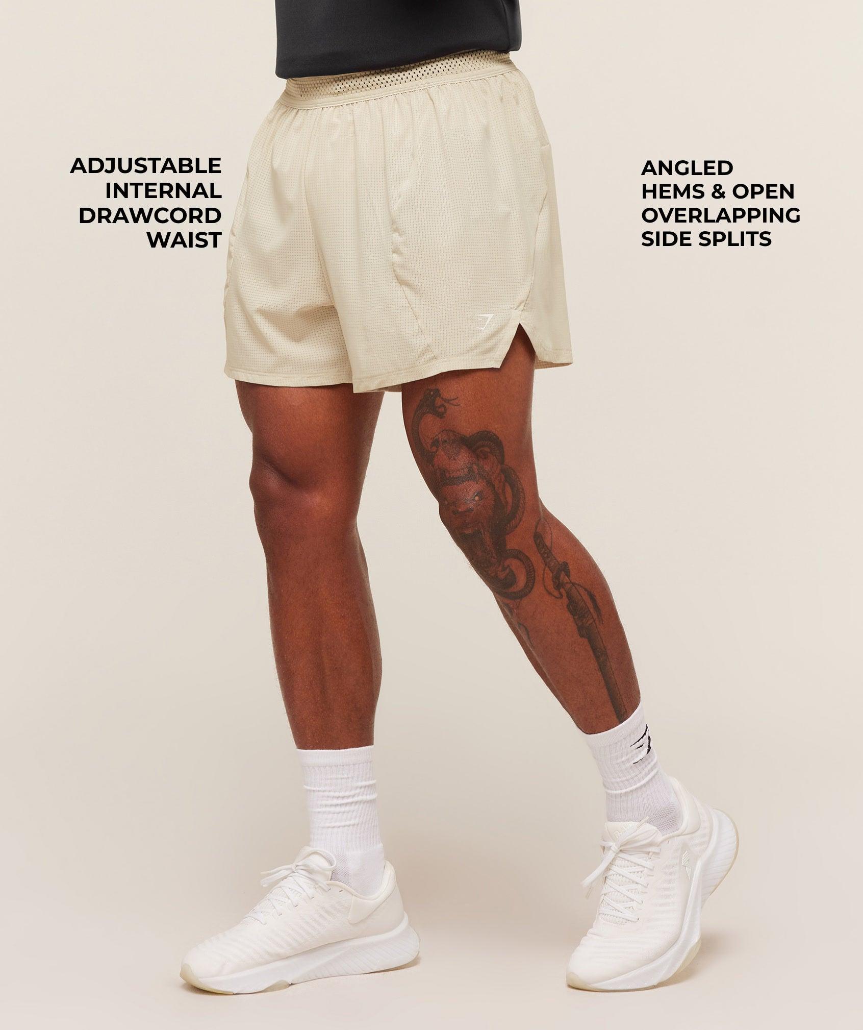 Gymshark Running Short 5" - Pebble Grey Male Product Image