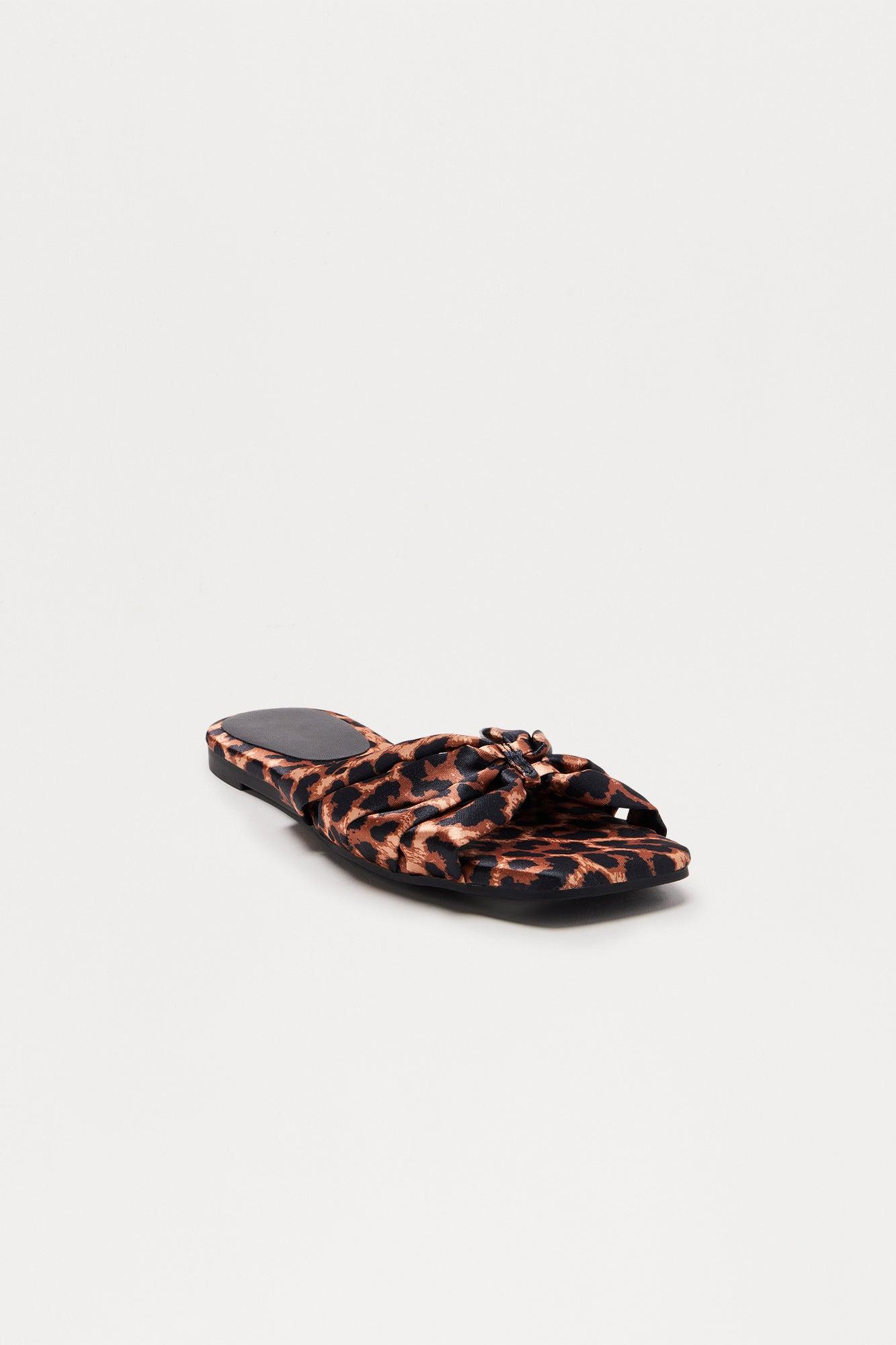 Maddie Knotted Strap Sandals - Leopard Female Product Image