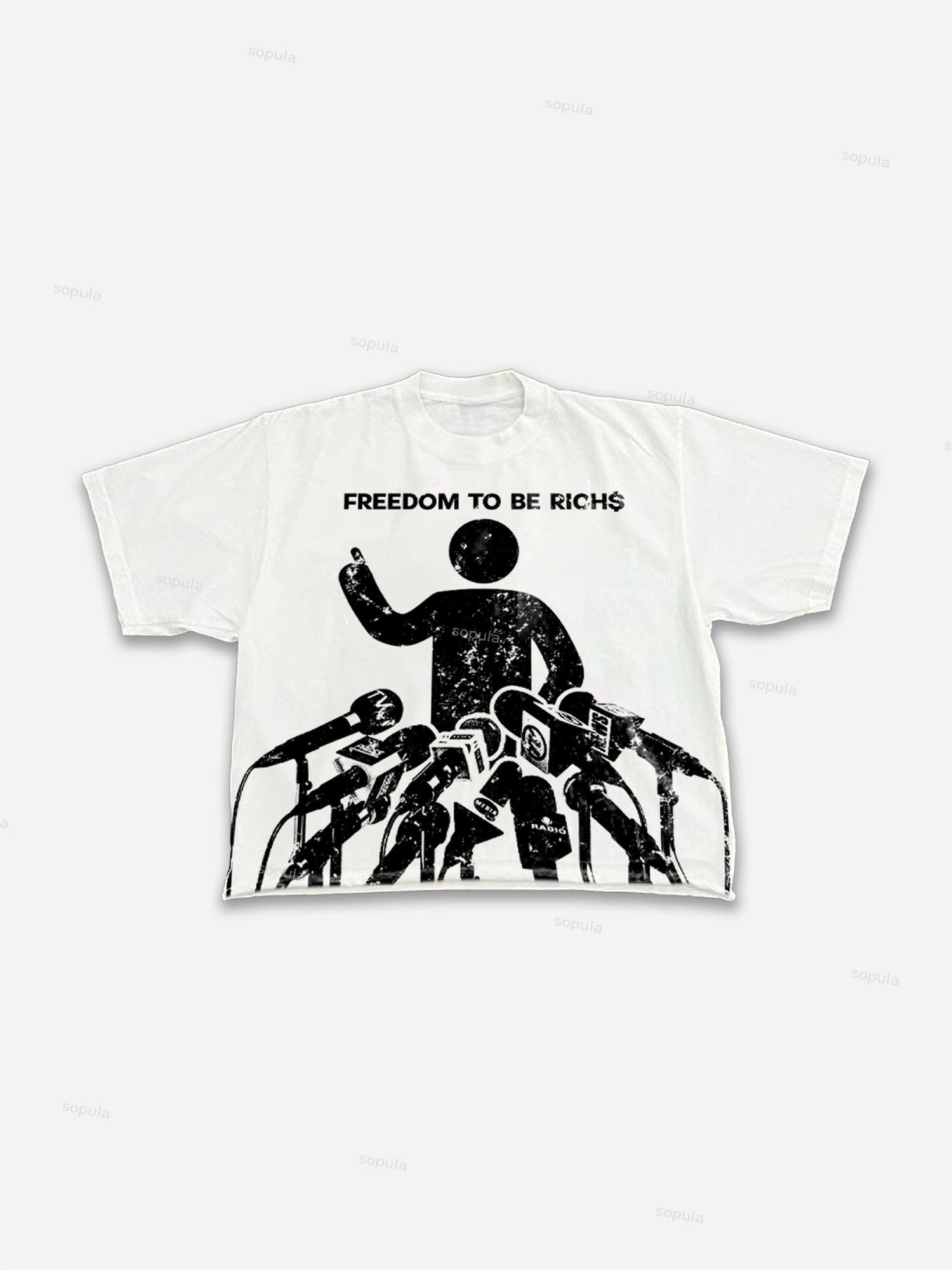 Freedom To Be Richs Vintage Graphic Cropped T-shirt Product Image