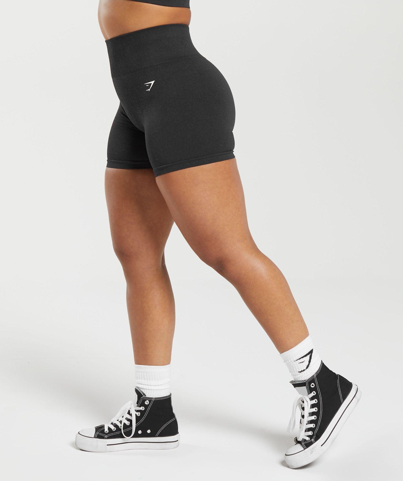 Gymshark Adapt Fleck Seamless Shorts - Black/Smokey Grey Female Product Image