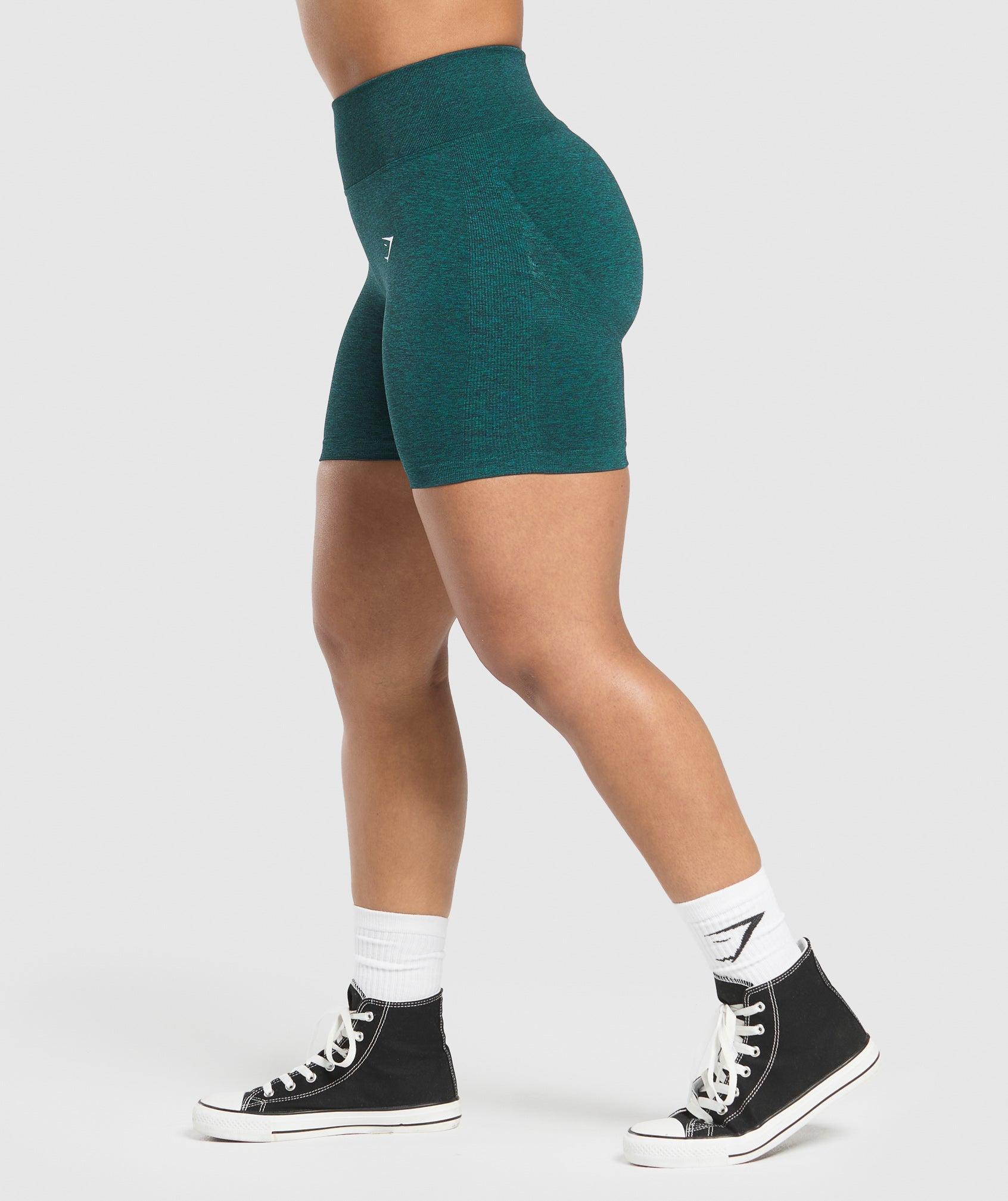 Gymshark Lift Seamless Shorts - Functional Teal/Black Marl Female Product Image