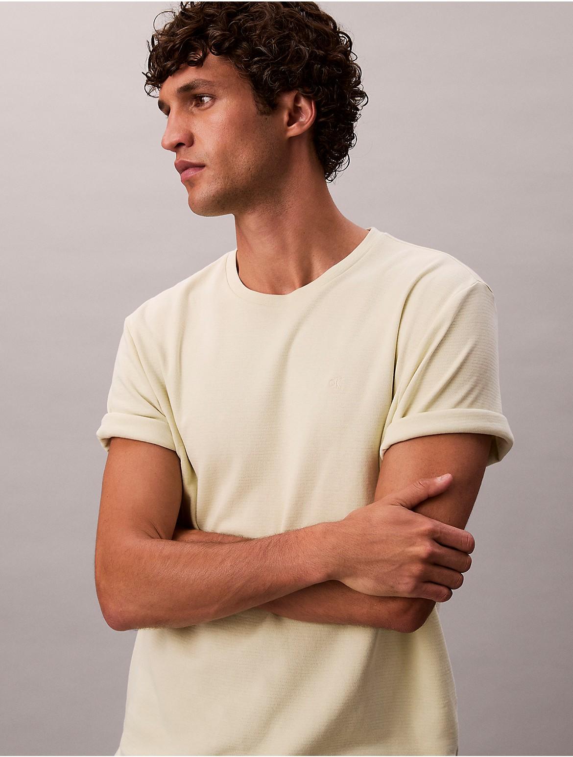 Calvin Klein Mens Cotton Combed Rib Classic T-Shirt - Neutral Product Image