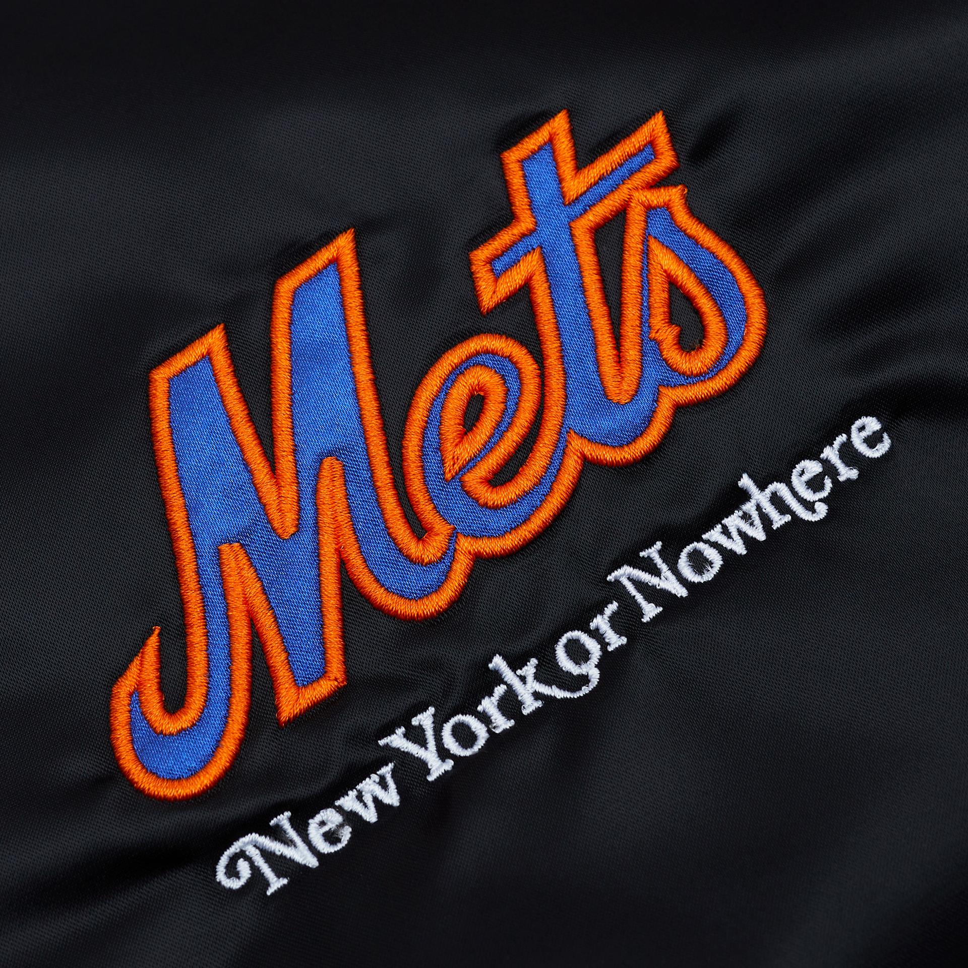 New York or Nowhere x New York Mets Black Varsity Jacket Male Product Image
