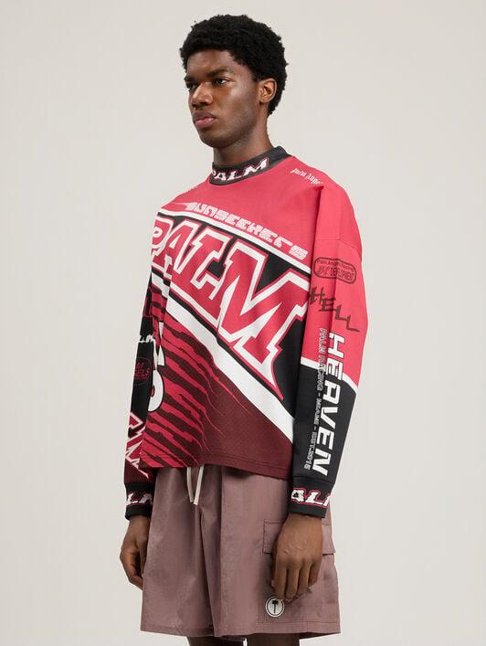 Racing Loose Long-Sleeved T-Shirt Product Image