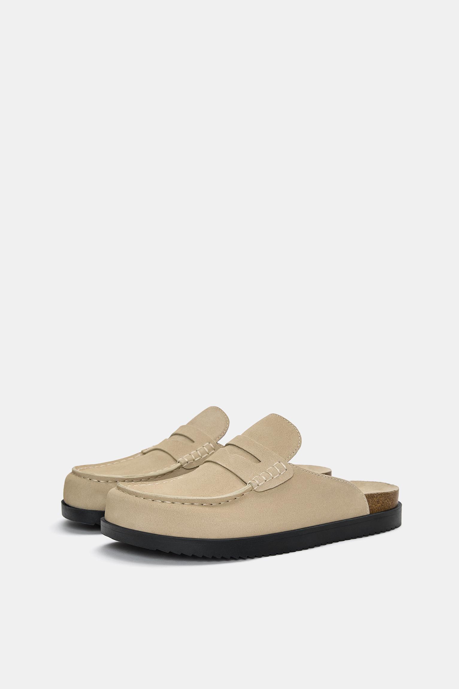 Leather clogs with penny strap Product Image