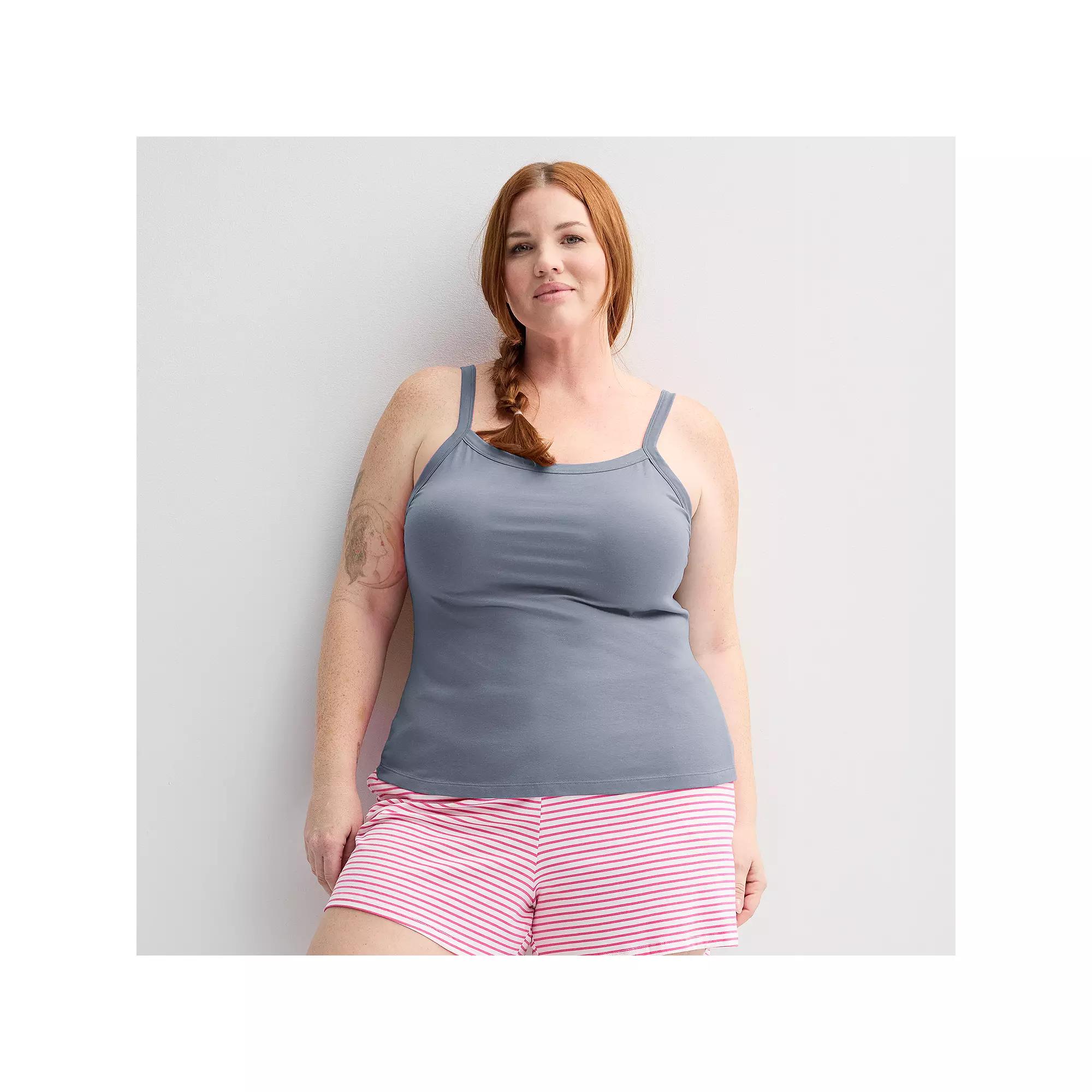 Plus Size Sonoma Goods For Life® Pajama Cami, Women's, Size: 3XL, Stormy Weather Product Image