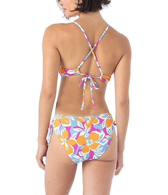 Roxy Topanga Canyon Texture Rib Side Tie Hipster Swim Bottom Product Image