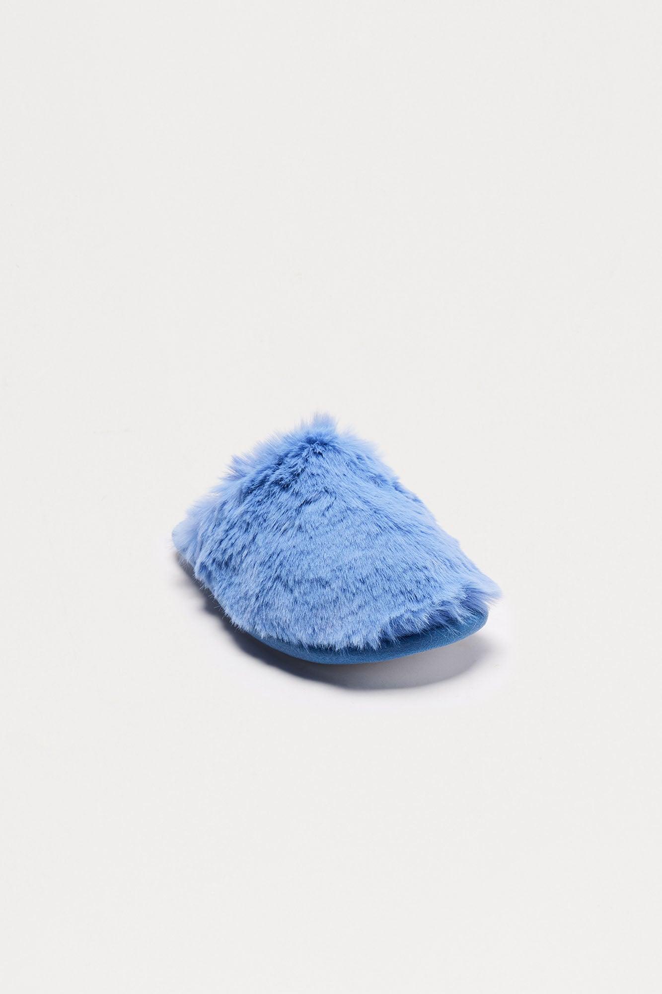 All Fuzzy Slippers - Blue Product Image