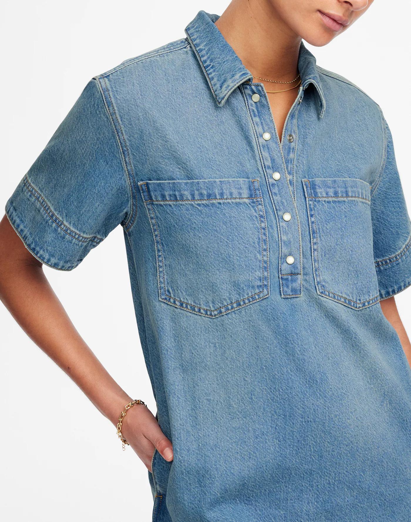 Denim Popover Dress Product Image