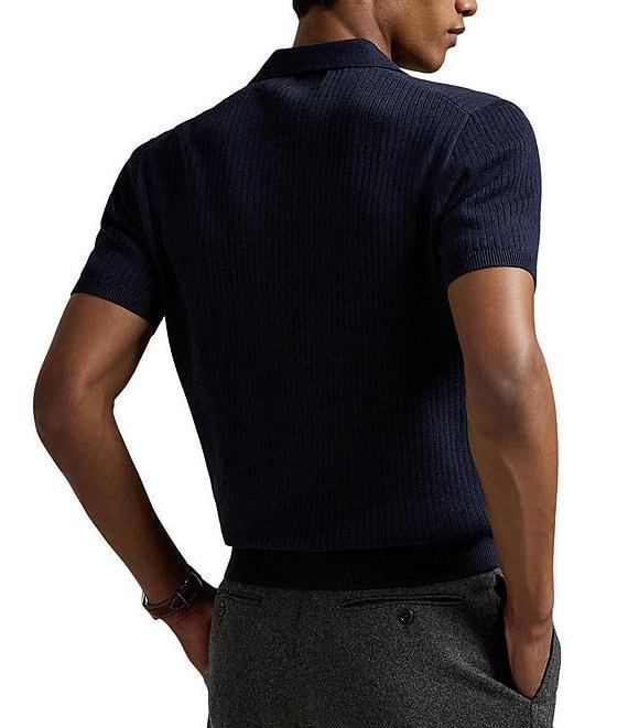 Polo Ralph Lauren Rib-Knit Sweater Polo Shirt Product Image