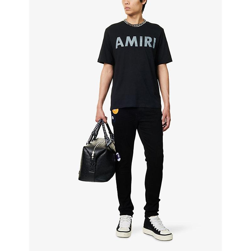AMIRI Black Cotton T-shirt With Bold Logo Statement Product Image