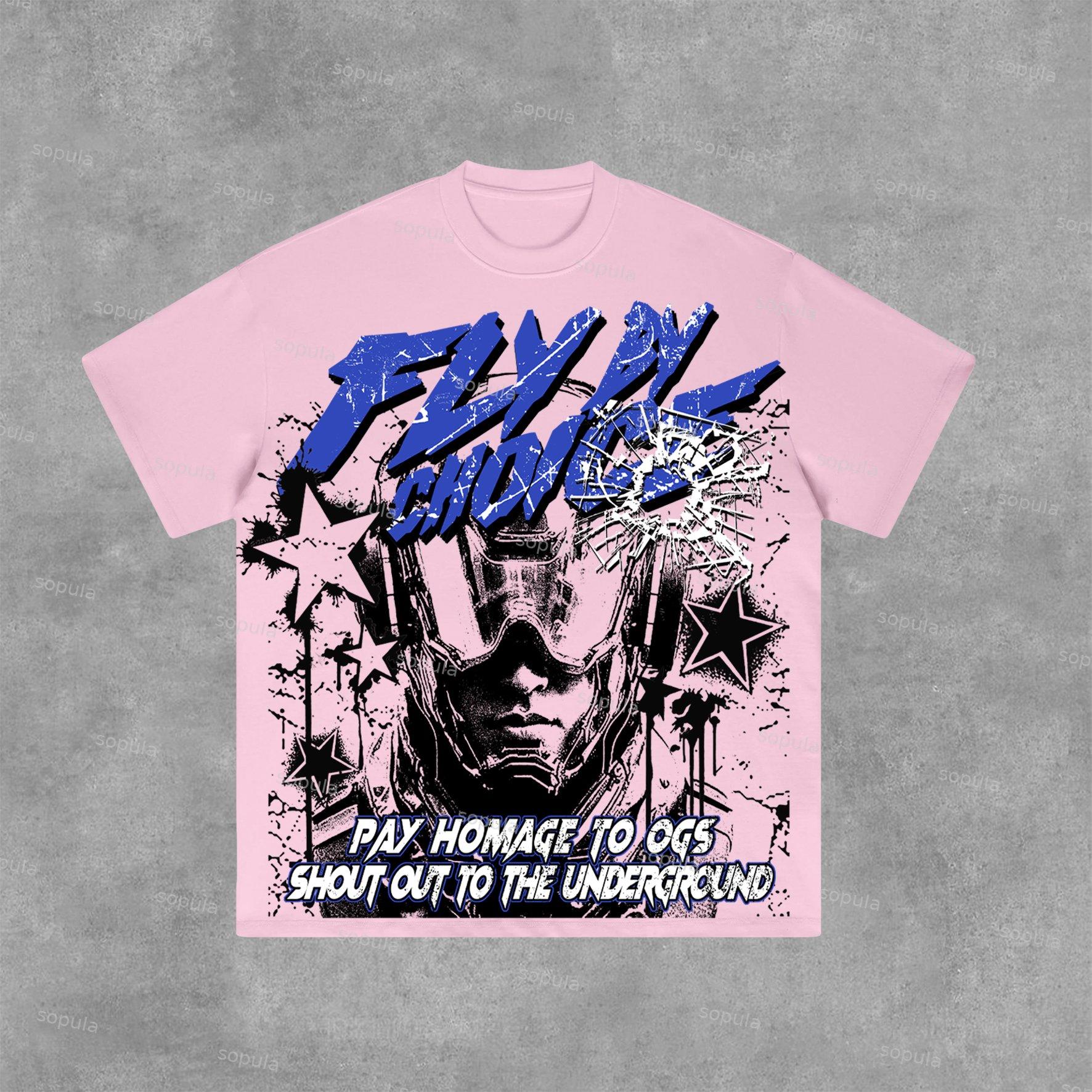 Fly By Choice Graphic Print Cotton T-Shirt Product Image