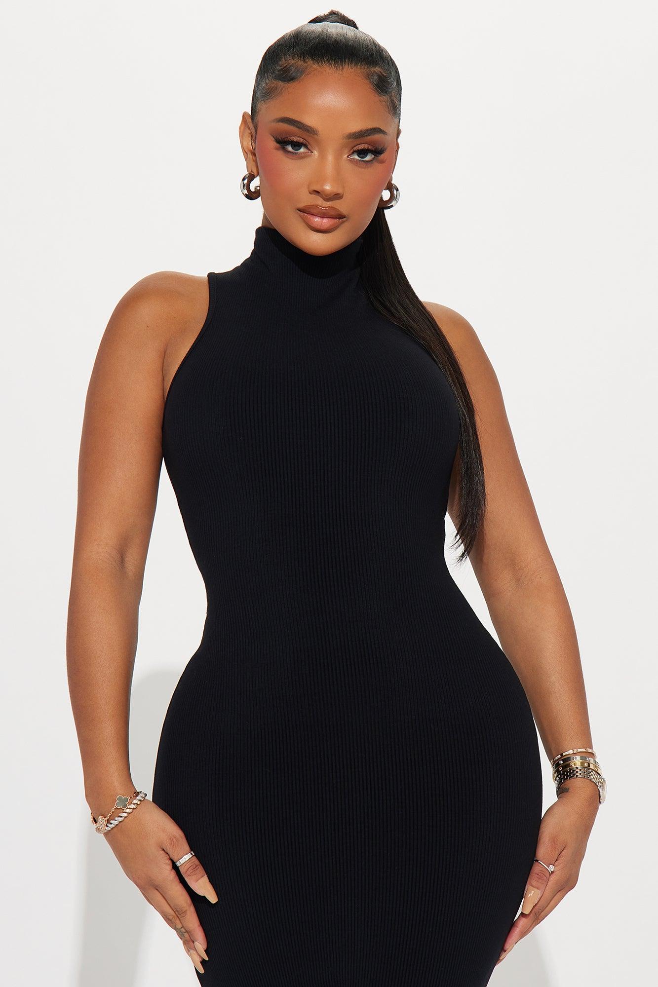 Laila Snatched Maxi Dress - Black Product Image