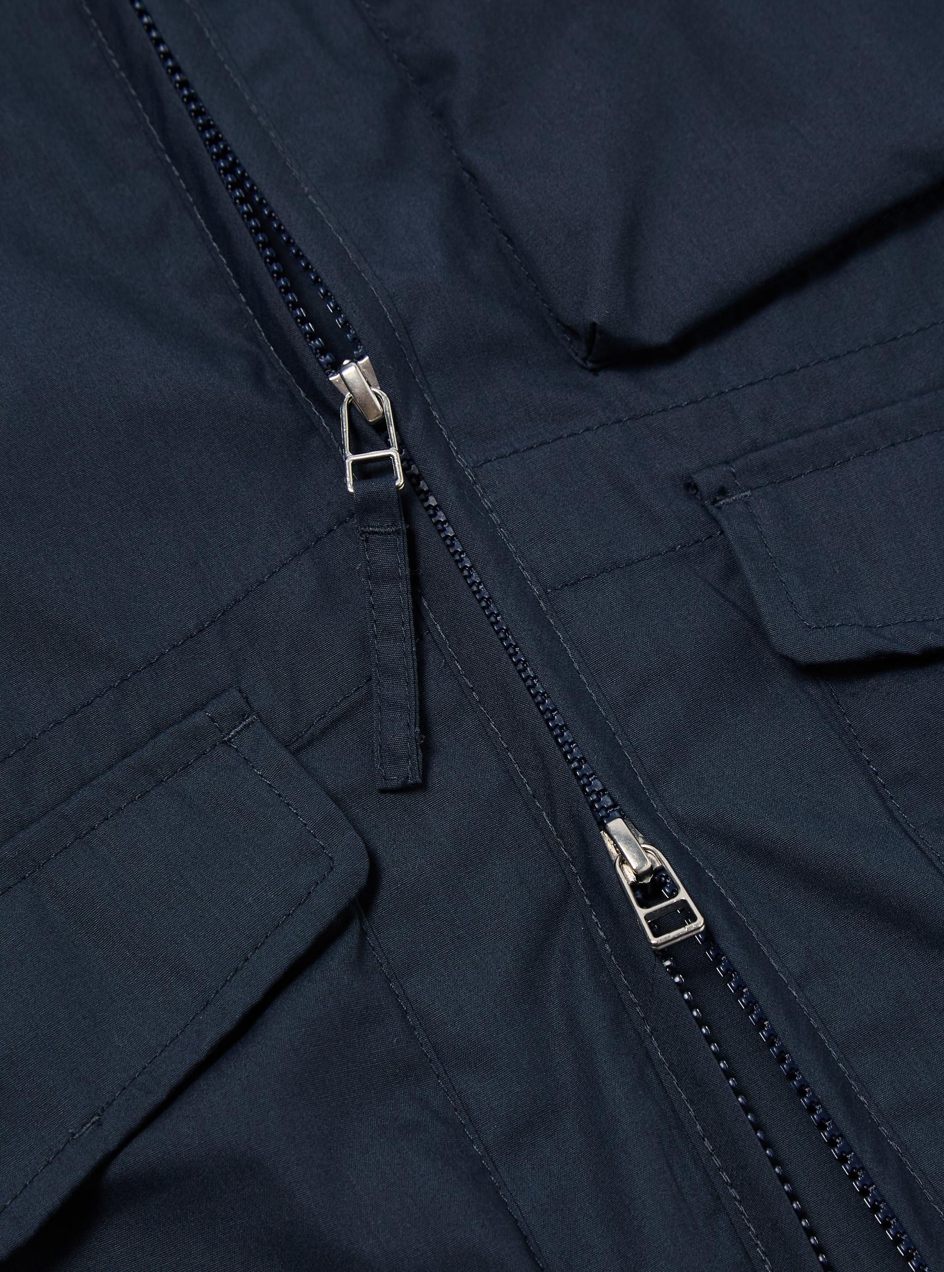 Navy Recycled Polytech Parachute Liner Gilet Product Image