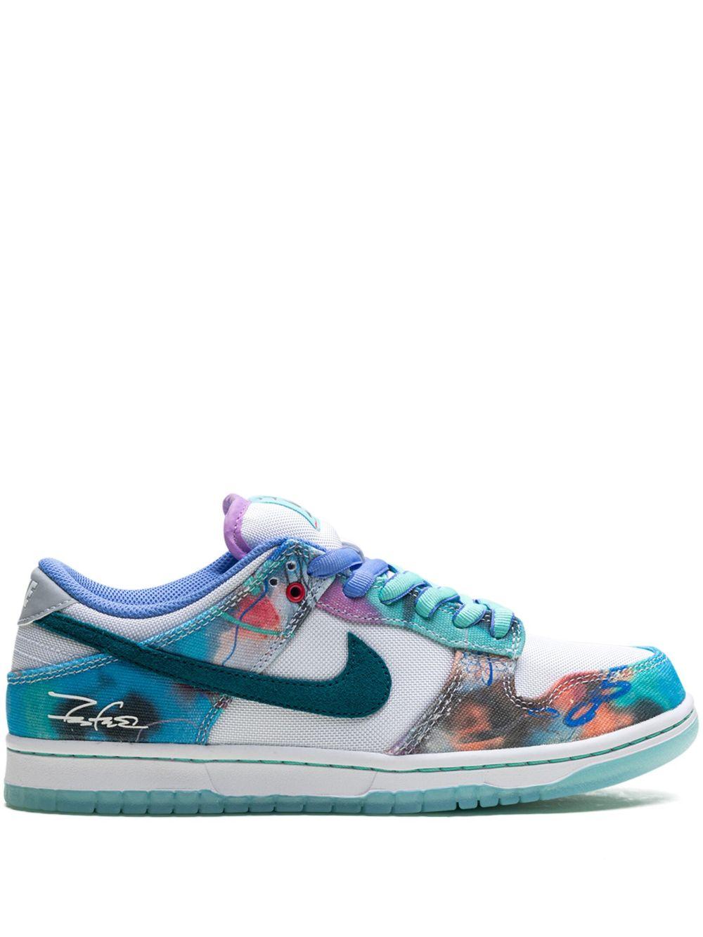 x Futura Laboratories SB Dunk Low "Bleached Aqua" sneakers Product Image