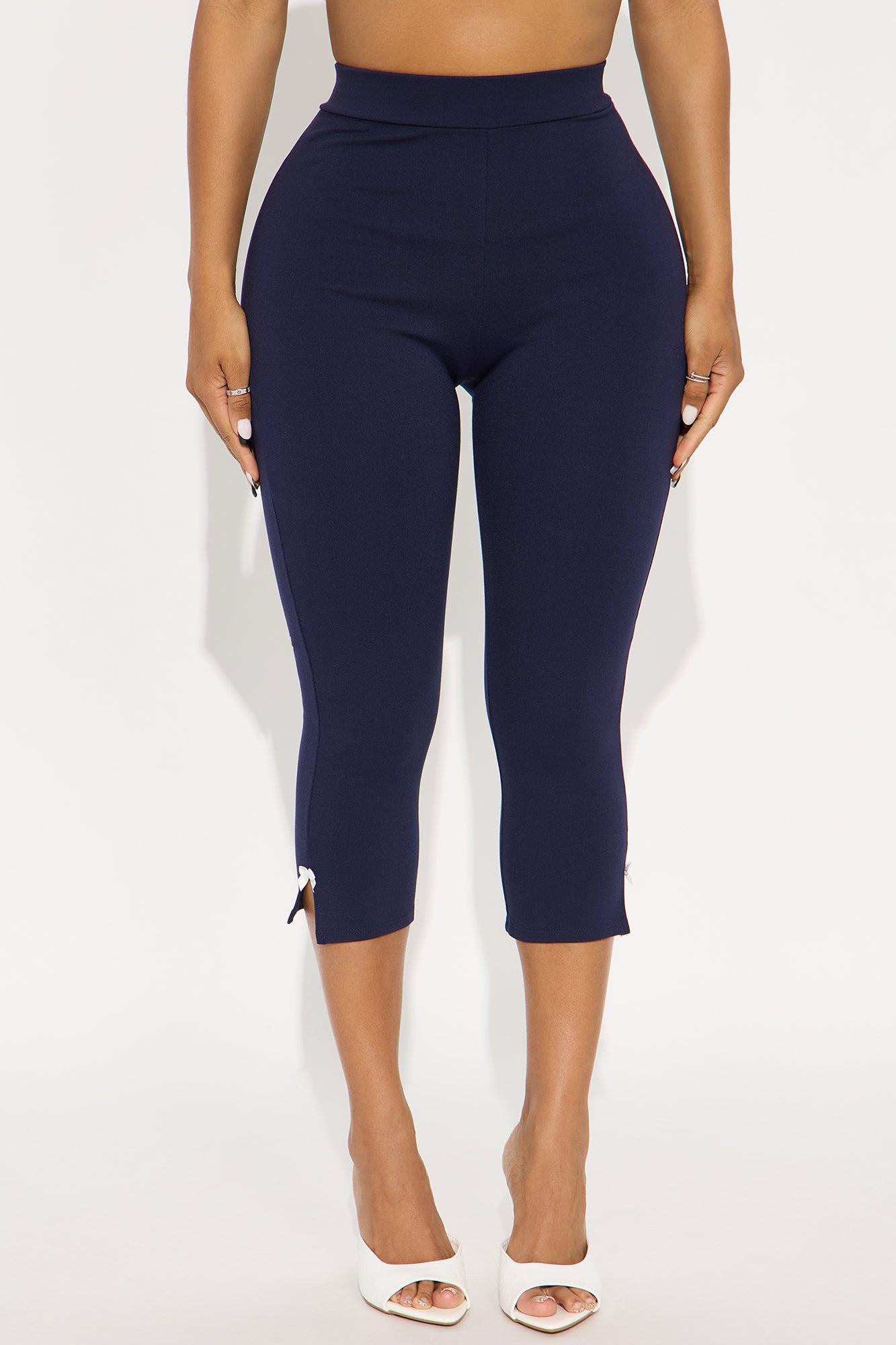 Take A Bow Capri Legging - Navy Female Product Image