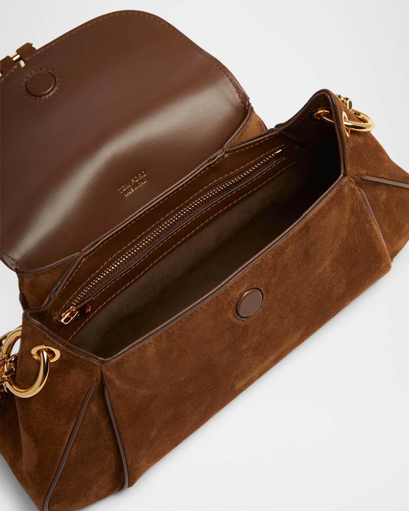 Tara Chain Shoulder Bag in Suede Product Image