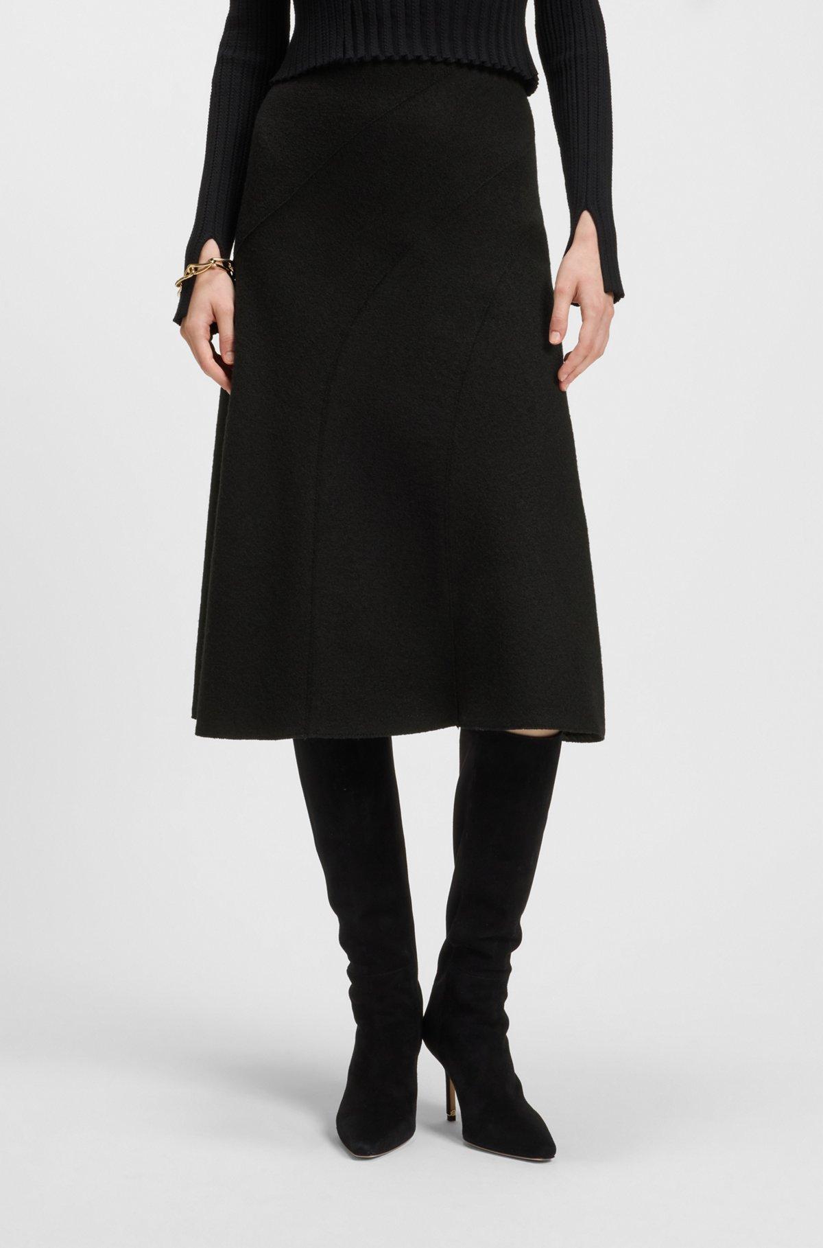 A-line skirt in boiled wool Product Image