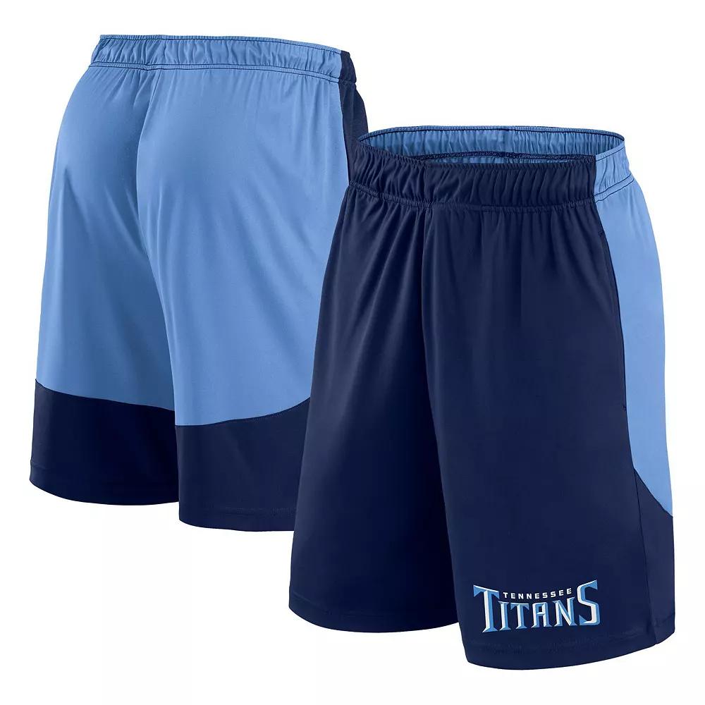 Men's Fanatics Navy/Light Blue Tennessee Titans Launch Shorts,  Product Image