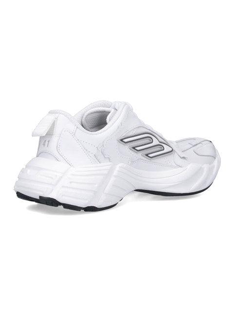 BALENCIAGA Men White Cowskin And Polyester Monday Shoe Sneakers Product Image