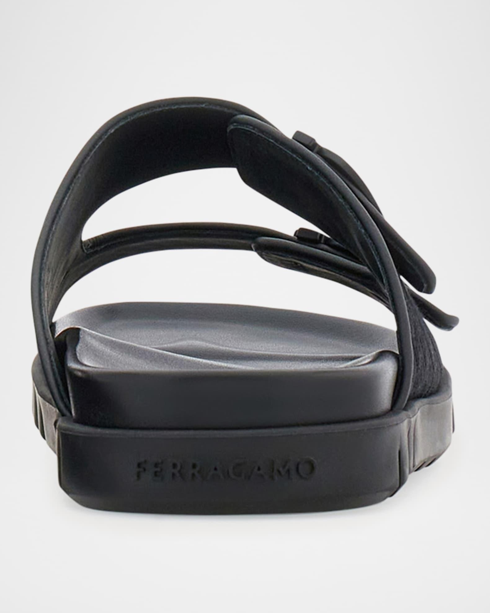 Men's Dual-Buckle Gancio Slide Sandals Product Image