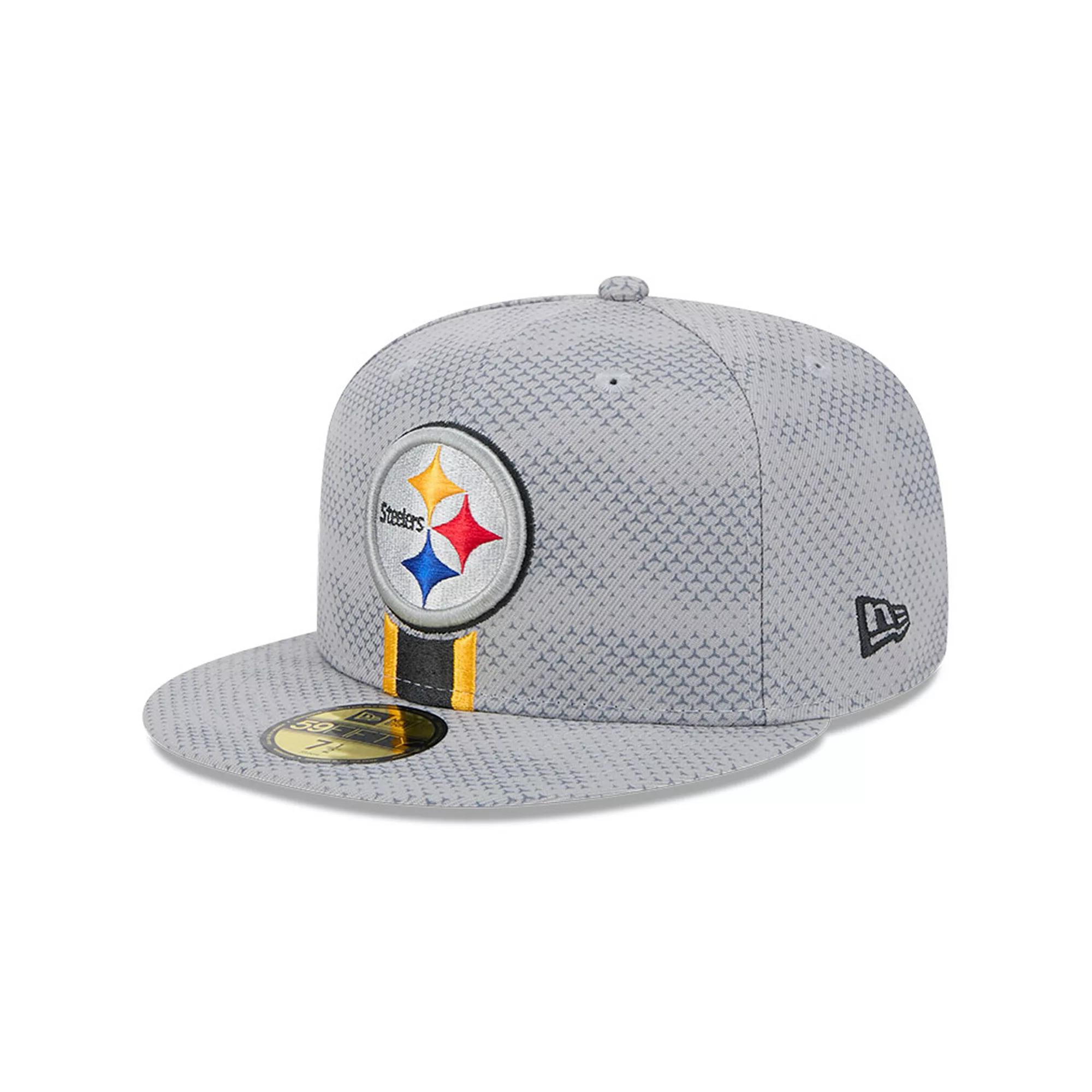 Men's New Era Gray Pittsburgh Steelers 2024 Sideline 59FIFTY Fitted Hat, Size: 7, Grey Product Image