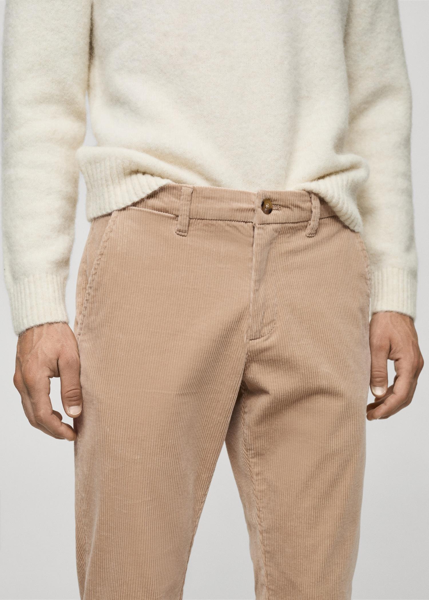 Corduroy slim-fit pants - Men | MANGO USA Product Image