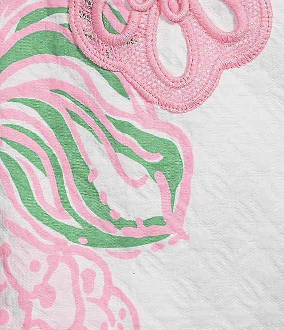 Lilly Pulitzer Marleigh Stretch Butterfly Jacquard Crew Neck Sleeveless Shift Dress Product Image