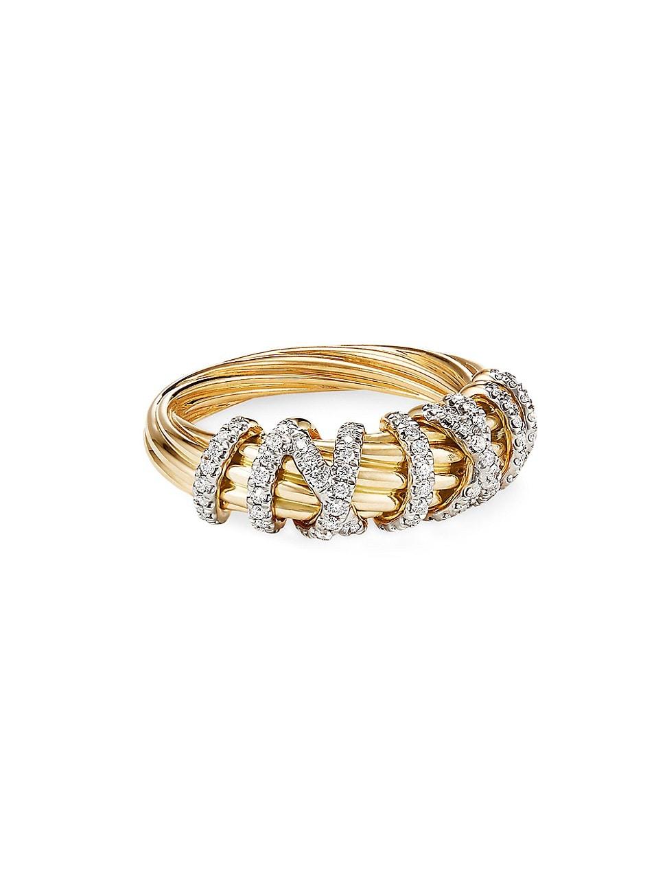Womens Helena Small Ring In 18K Yellow Gold With Diamonds Product Image