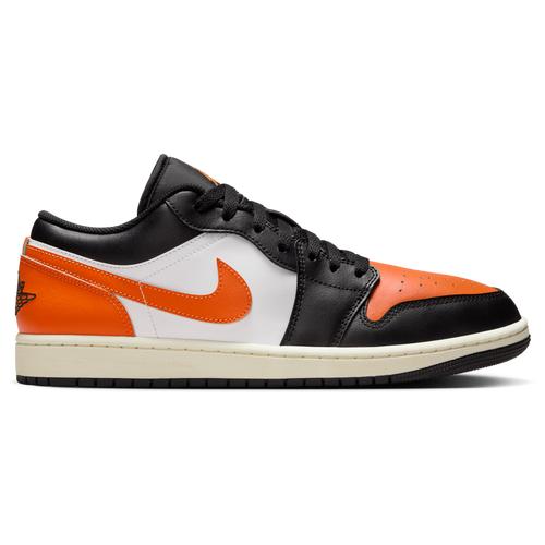 Jordan Mens Jordan AJ 1 Low - Mens Shoes White/Black/Starfish Product Image
