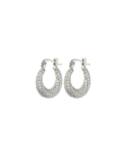 Pave Mini Martina Hoops | LUV AJ Product Image
