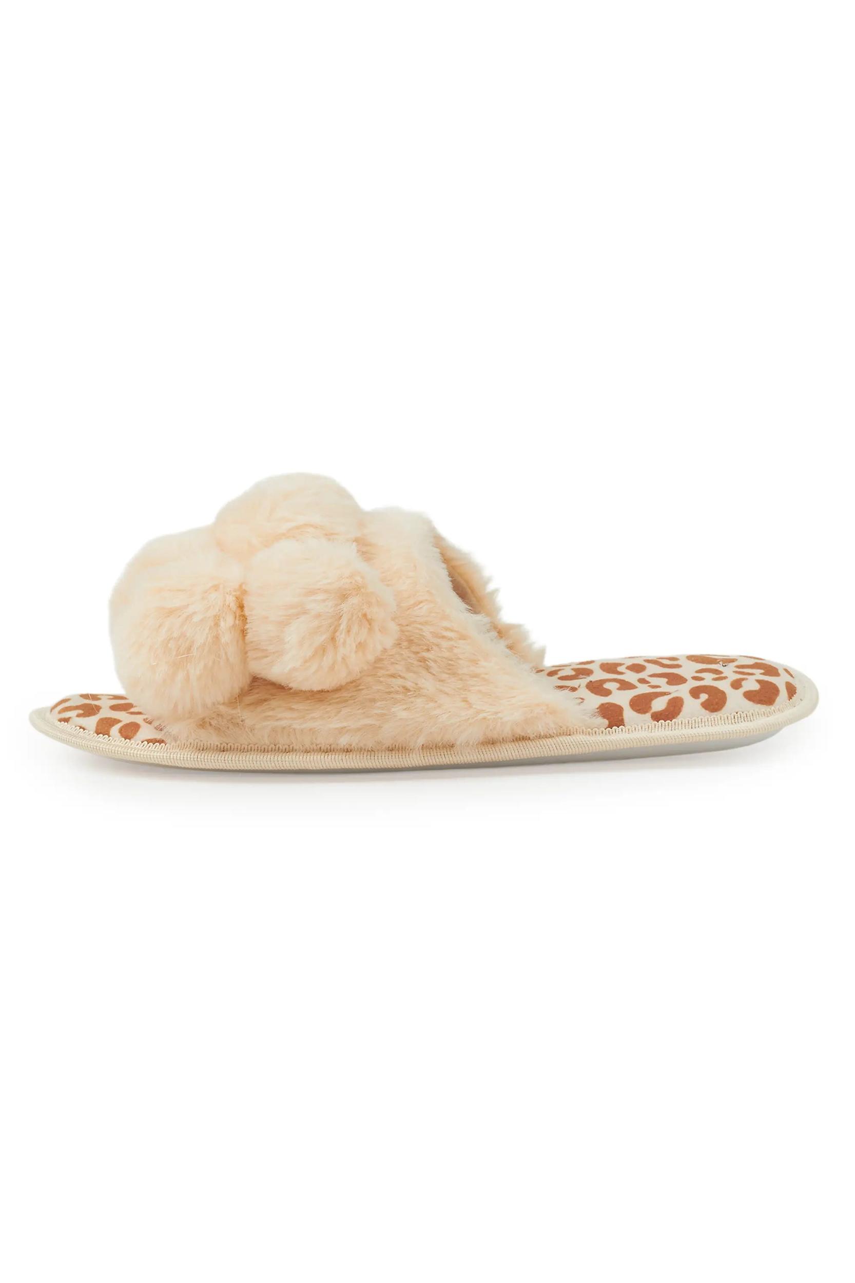 Kourtnay Beige Fur Slippers Female Product Image