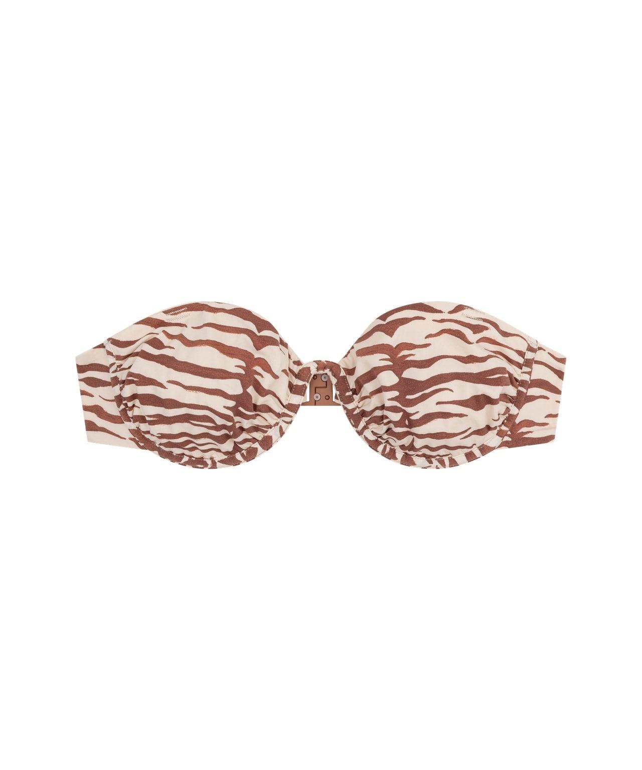 Bikini top with animal print Product Image